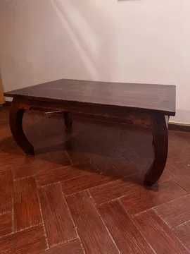 Ława stolik kawowy z szufladą drzewo egzotyczne