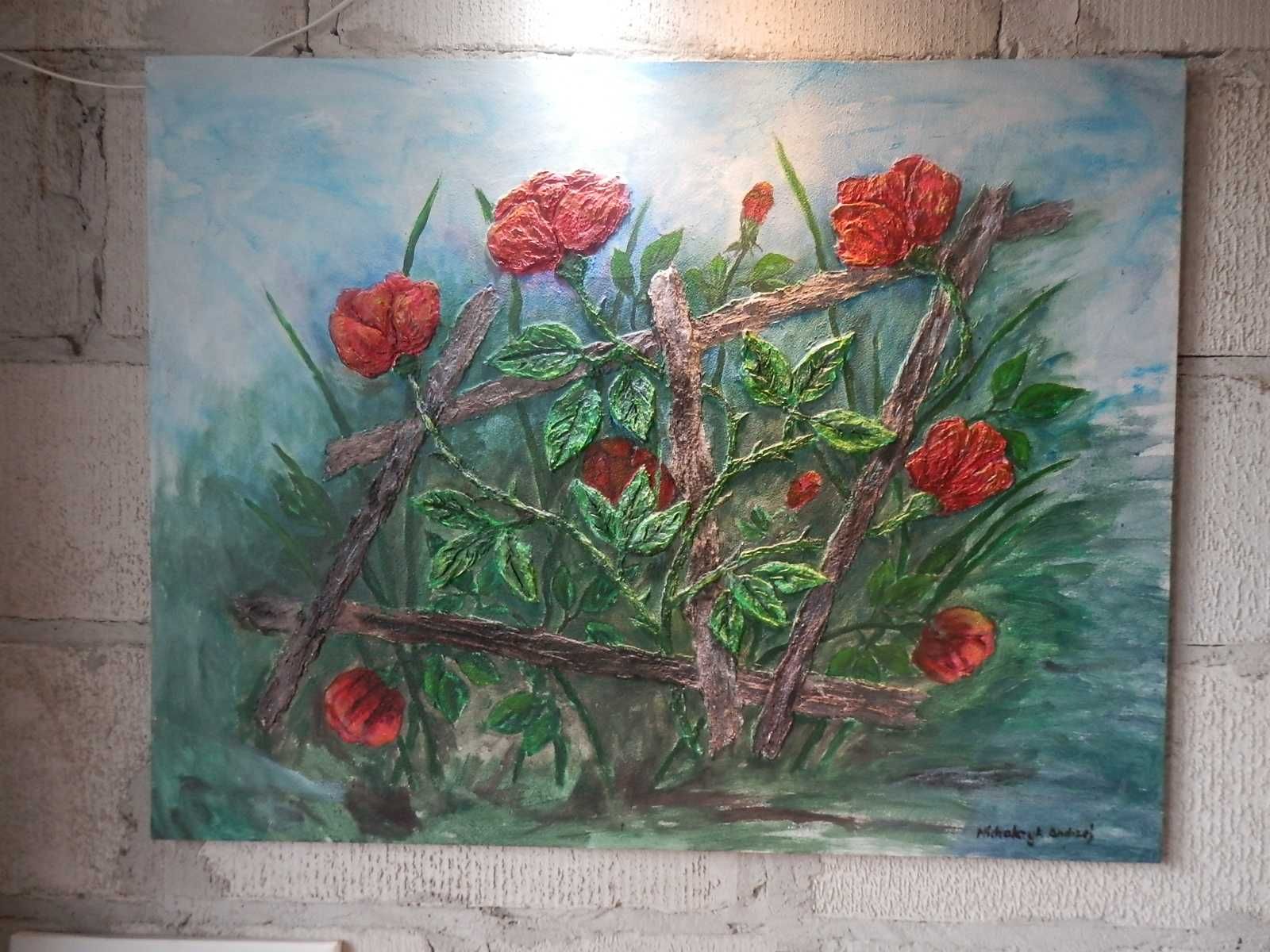 Obraz akrylowy 70x90cm. Róże