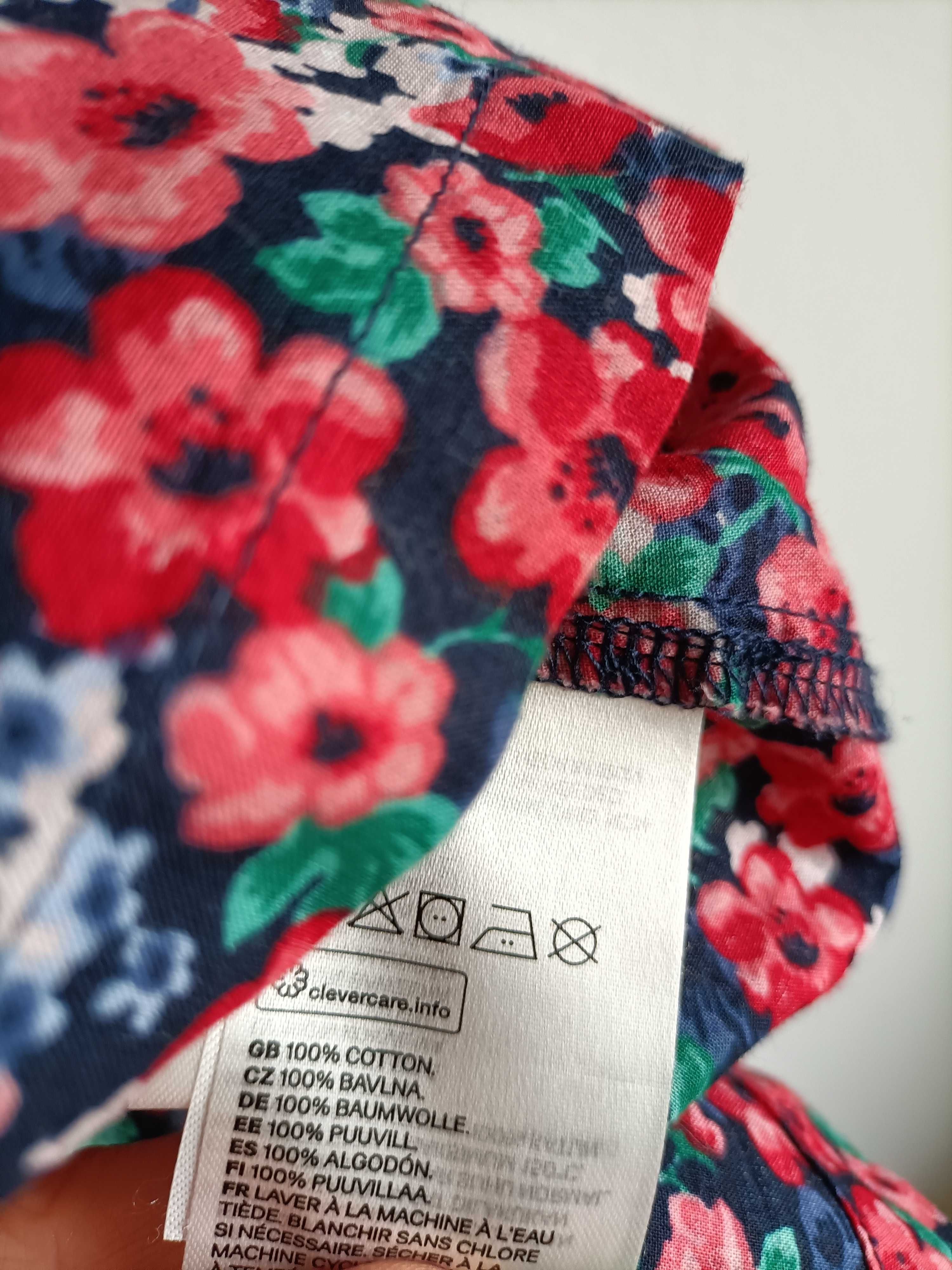 Nowa Bluzka H&M kwiaty dla dziewczynki 5-6cm
110-116cm hiszpanka lato