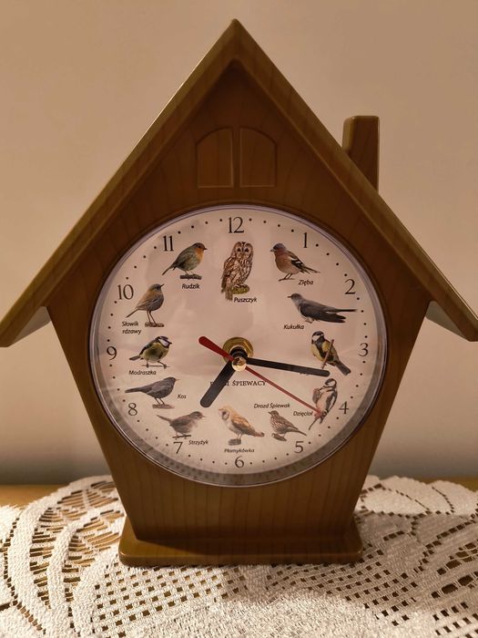 zegar z głosami ptaków