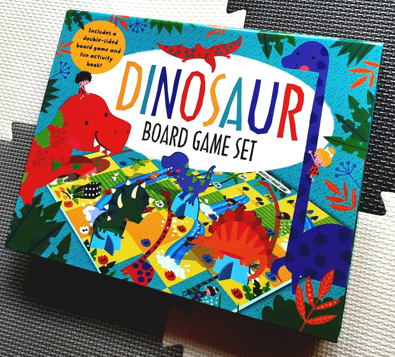 Dinosaur Board Game Set gry planszowe zagadki o dinozaurach angielski