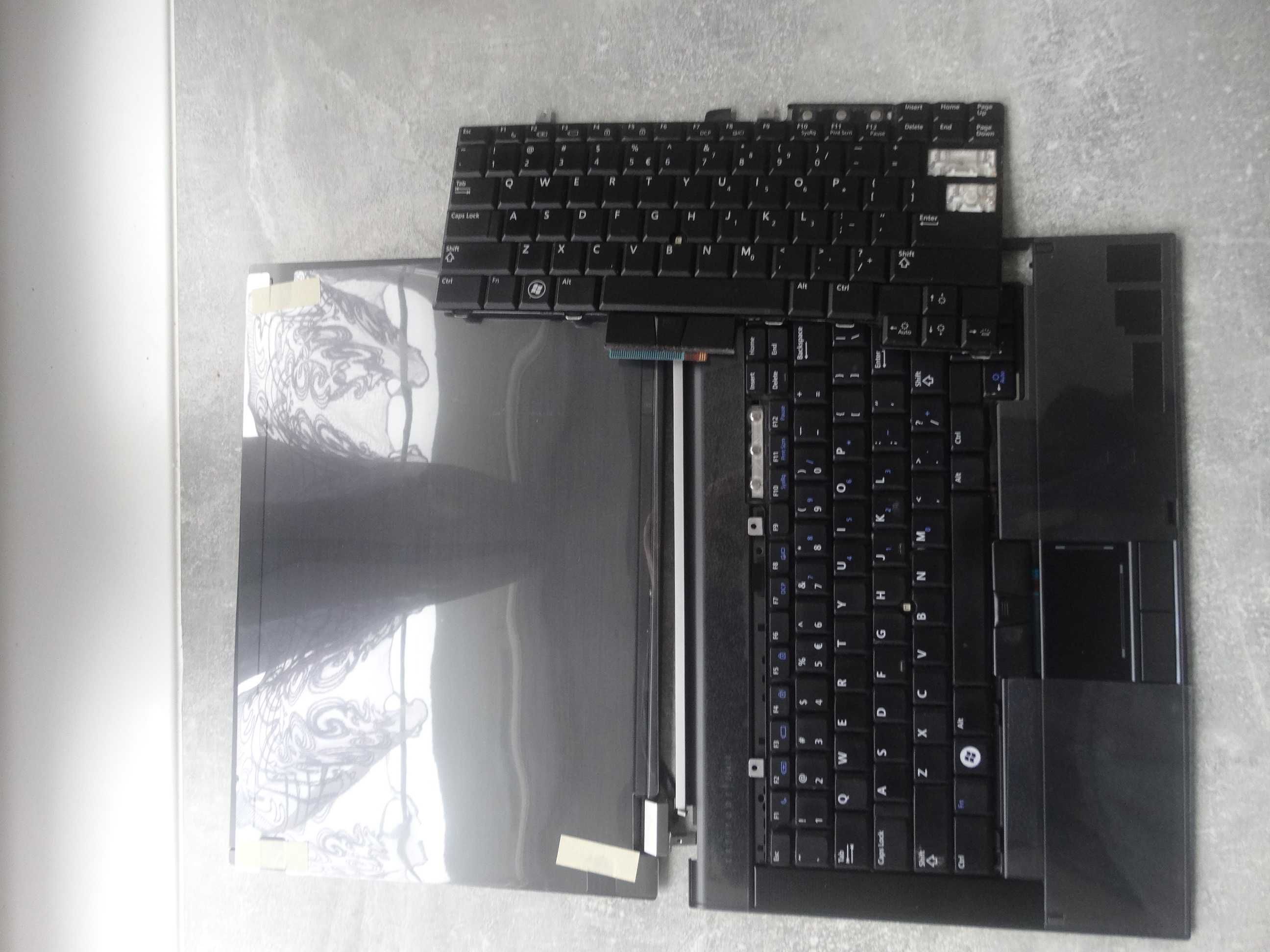 Laptop Dell E6400 części zamienne: pokrywa, klawiatury, płyta górna.