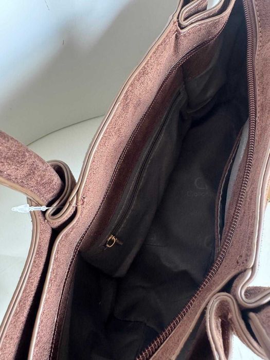 Torebka Gallantry Paris czekoladowa zamsz zamszowa eco brązowa shopper
