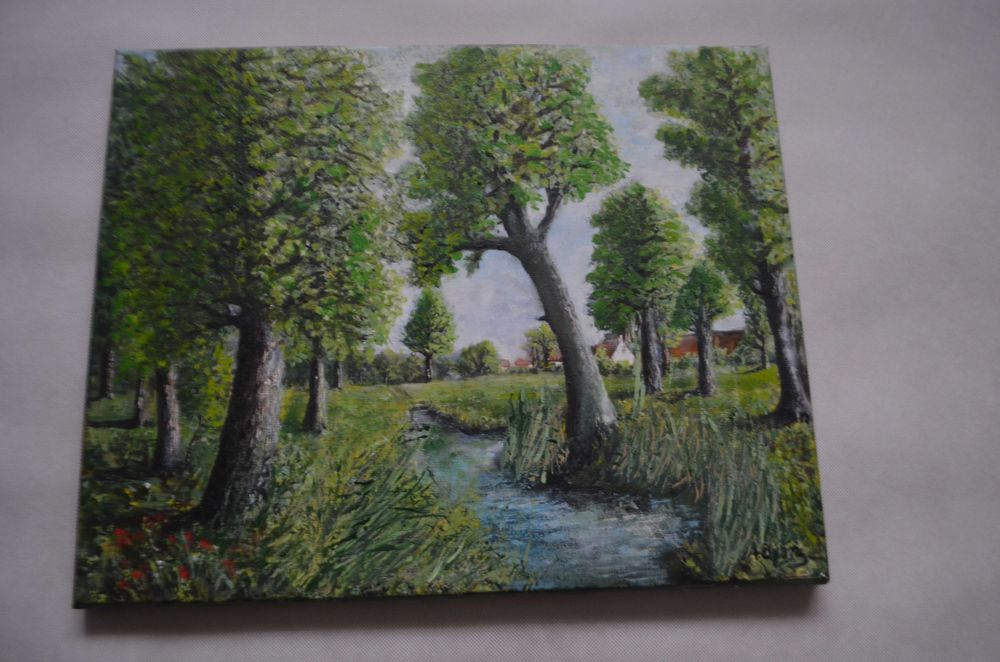 obraz olejny na płótnie sygnowany 40cm x 50 cm