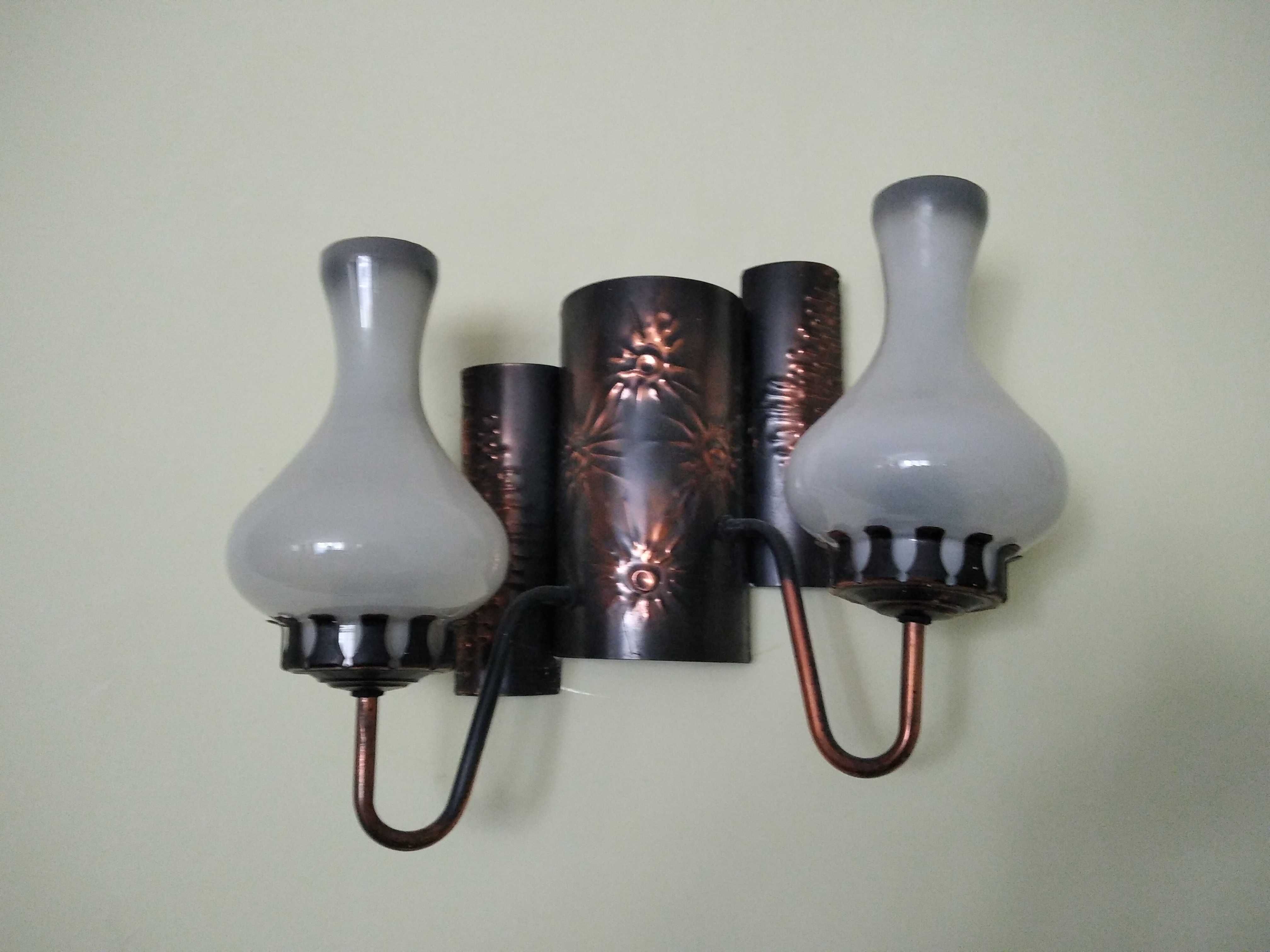 3 lampy boczne z czasów PRL