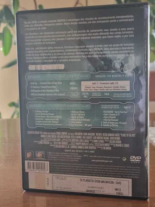Vendo 3 DVD's Sci-Fi: Filme STAR TREK + Duplo DVD Planeta dos Macacos!