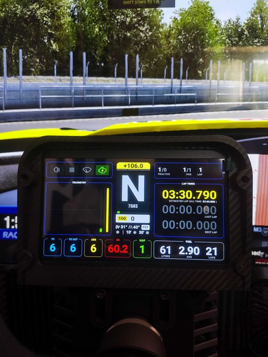 Ecrã DDU 7'' SimRacing