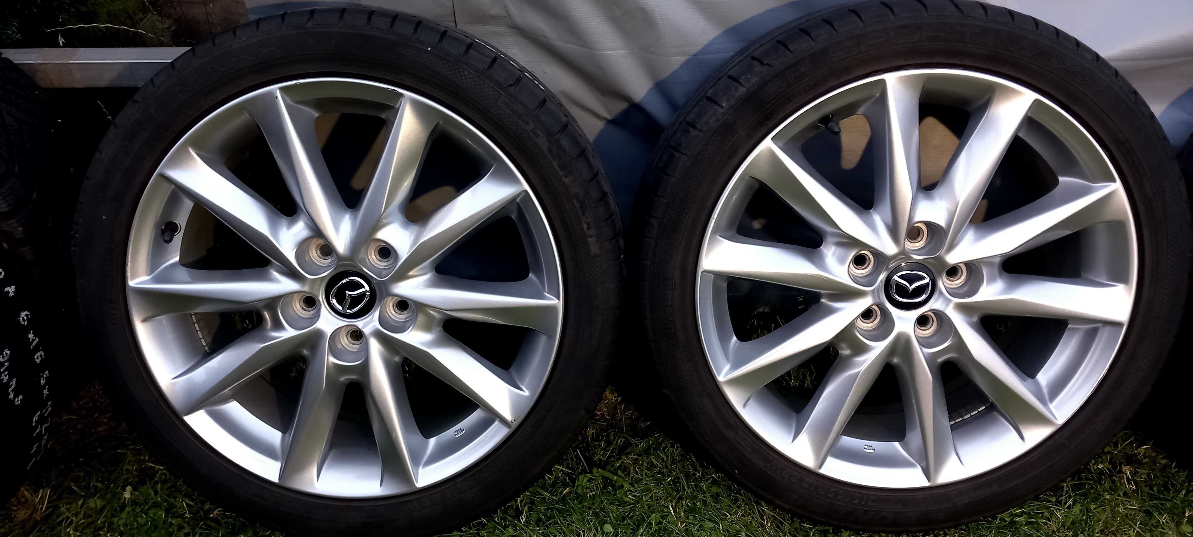 Koła oryginał MAZDA 3/5  7Jx18, 5x114.3, 67.1mm, ET50+DUNLOP 215/45R18