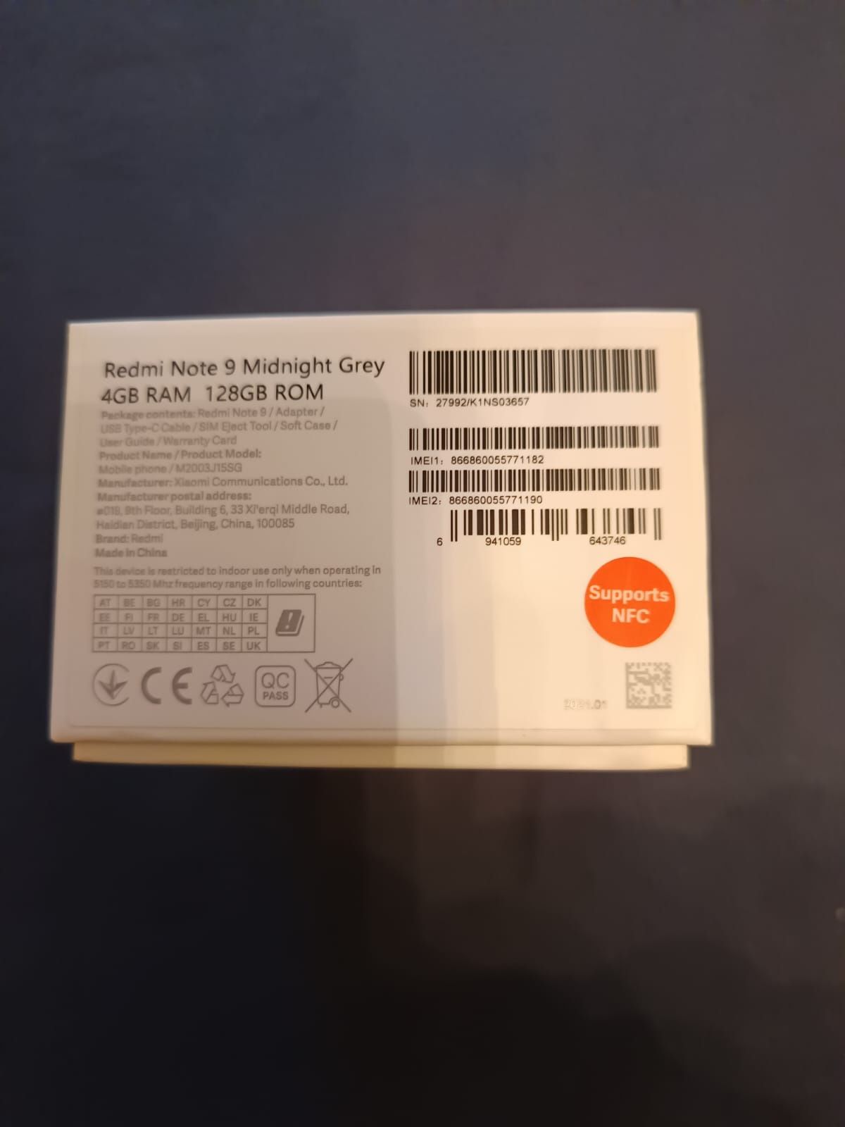 telefon xiaomi redmi note 9