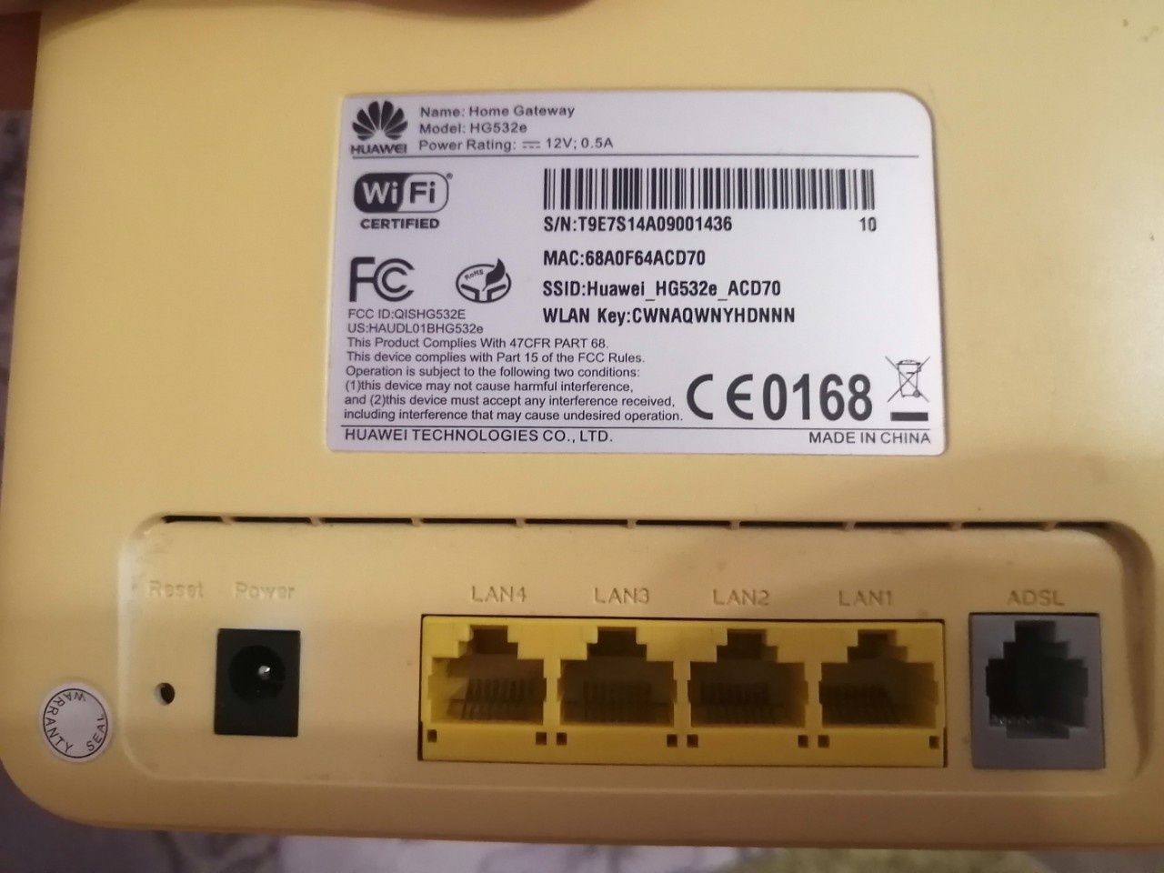 Wi-fi роутер ADSL модем Huawei HG 532e, Укртелеком