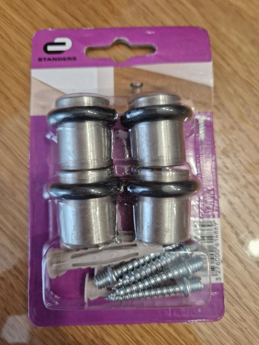 NOWE stoper do drzwi podłogowy srebrny