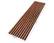 Lamele ścienne na płycie HDF - 275 cm x 40,5 cm - Pecan