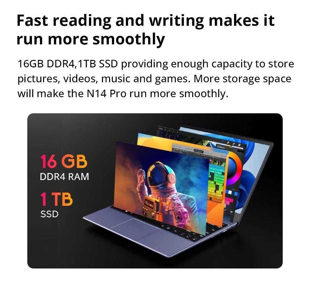 Ninkear Laptop N14 Pro 14" IPS i7 16Gb 1Tb SSD Windows 11  - OKAZJA