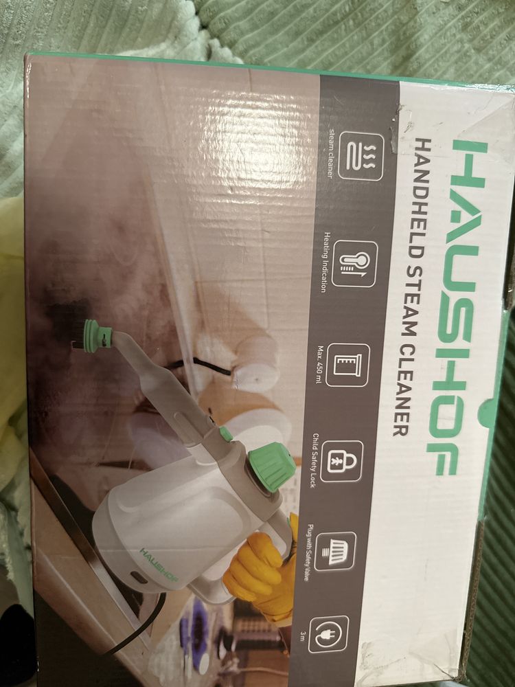 Ręczna myjka parowa o mocy 1200 W z pojemnością 450 ml