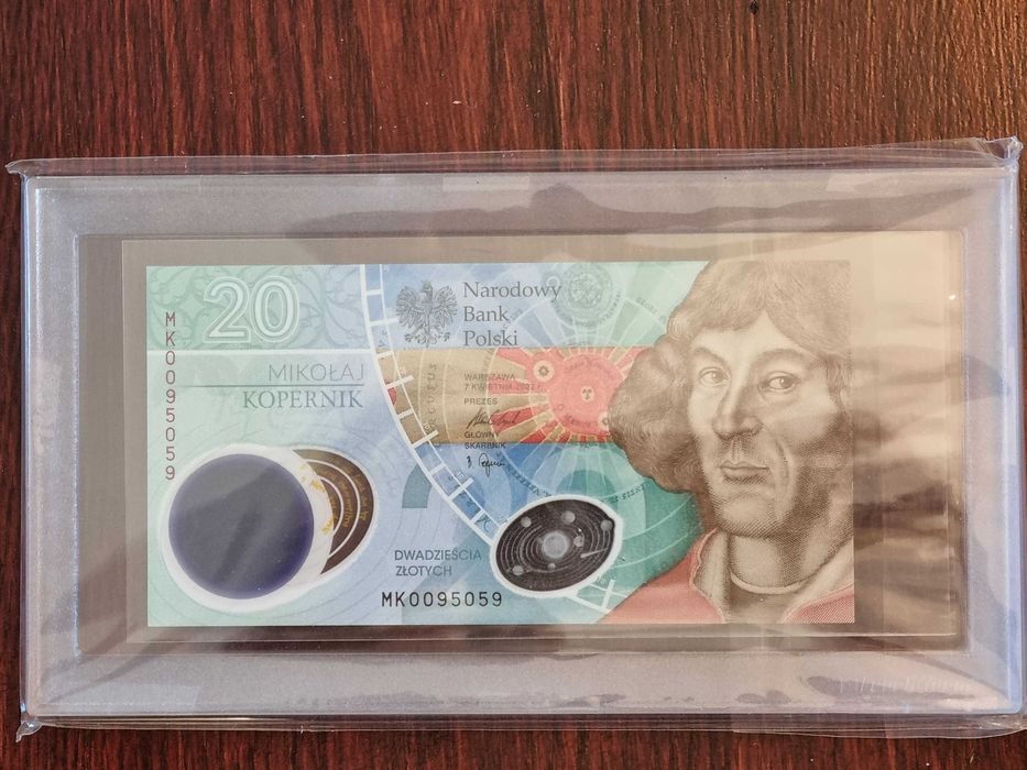 Banknot okazjonalny 20 zł Mikołaj Kopernik numer radar