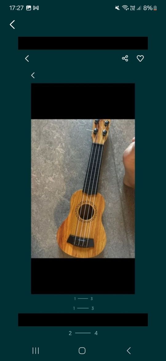 Ukulele mała nowa gitarka 35 cm