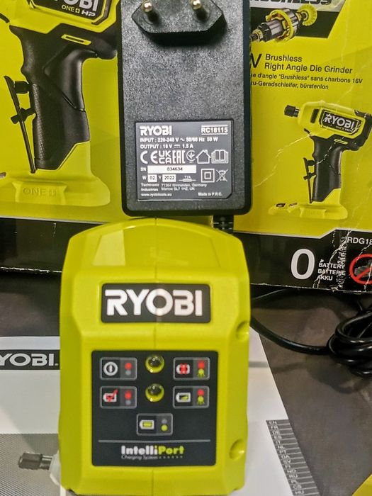 Zestaw RYOBI frezarka / polerka RDG 18c HP 18v bateria ładowarka ONE+