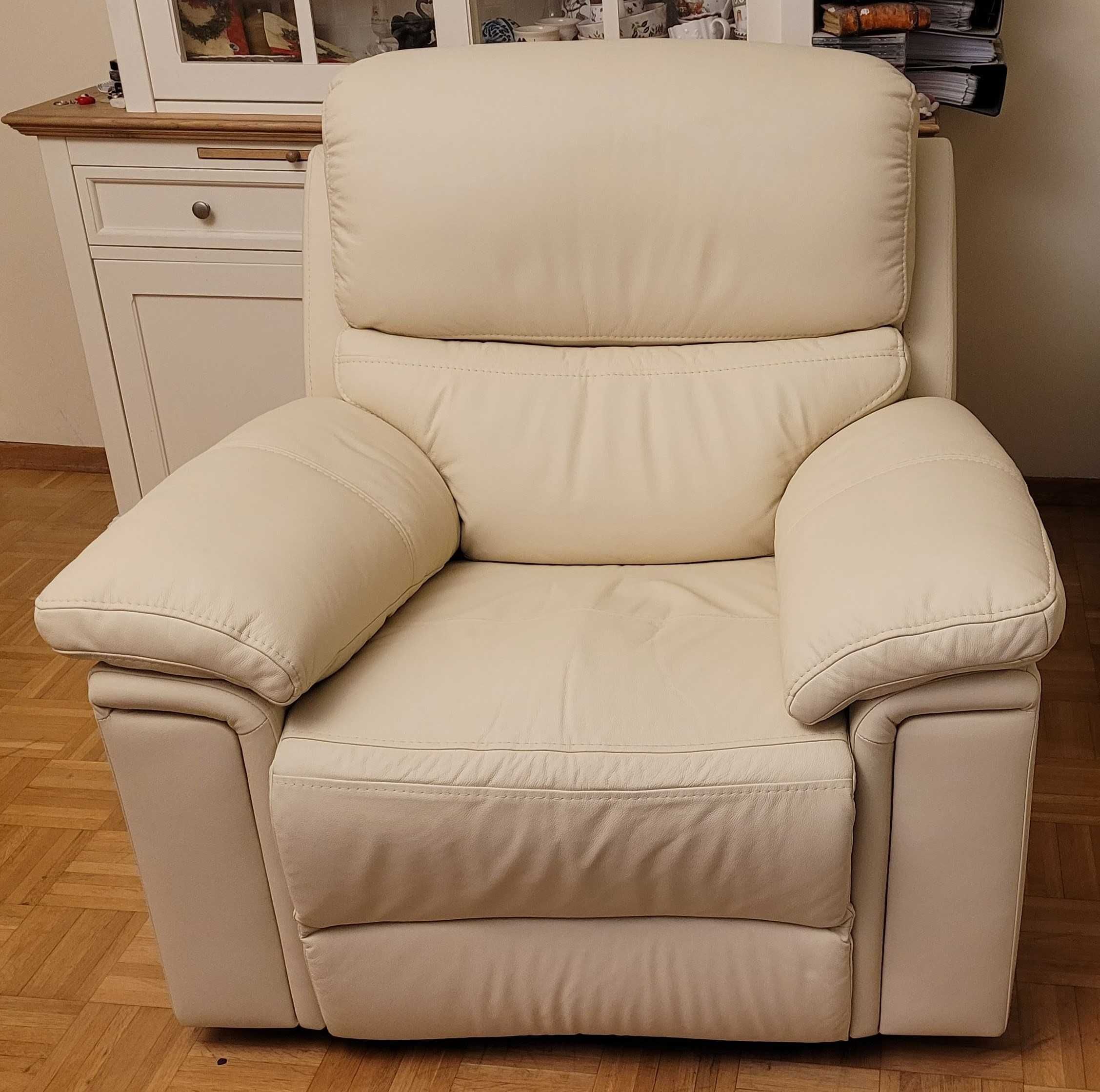 Komplet wypoczynkowy DAKOTA skóra naturalna, sofa 3+2 fotele, relaks