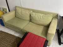 Sofa verde de pano