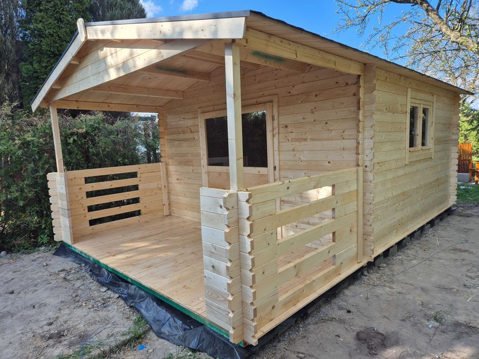 dostępny OD ręki DREWNIANY domek letniskowy*34 mm*6x4*24m2*działkę ROD