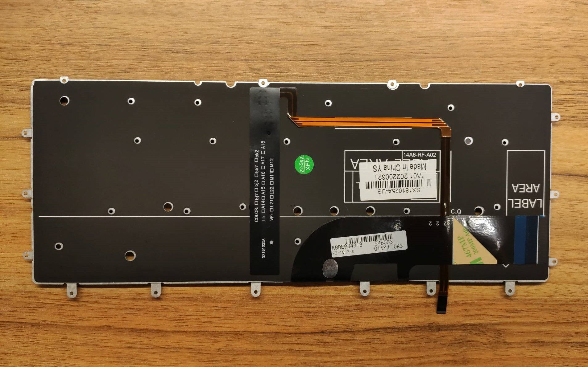 Клавіатура Dell xps 13 9343 9350 9360 15br n7547 n7548 p54g p41f