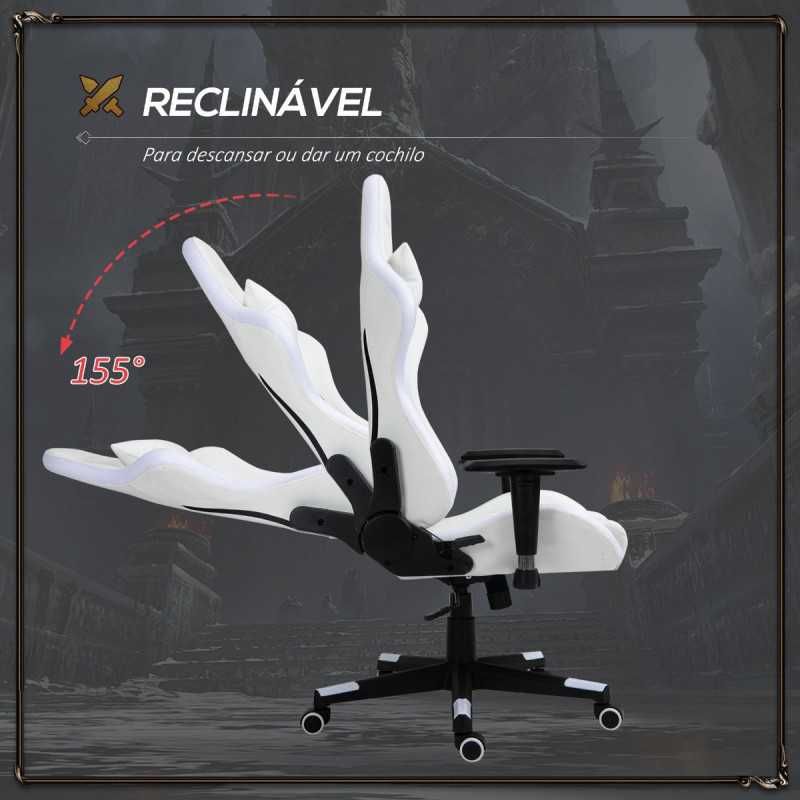 CADEIRA GAMING ERGONÔMICA PROFISSIONAL RECLINÁVEL -  LUZ LED