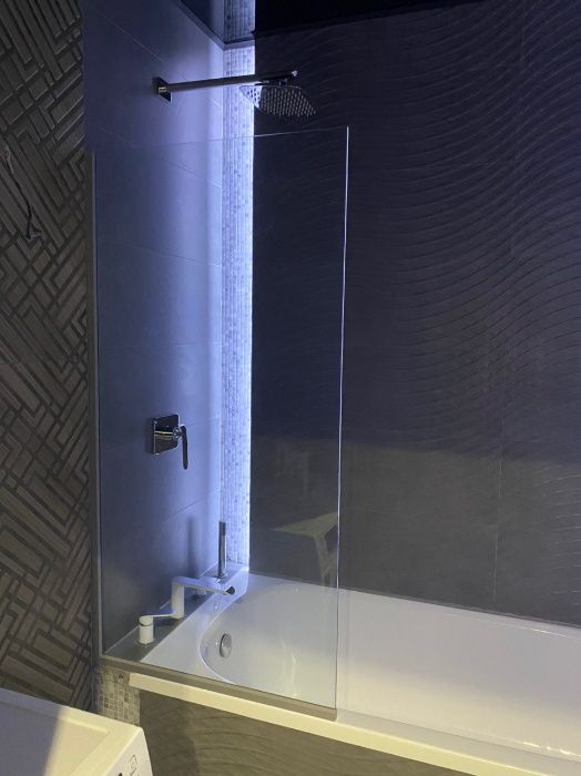 Стеклянная прямоугольная шторка в душ 8мм, душовая кабинка, каленное с