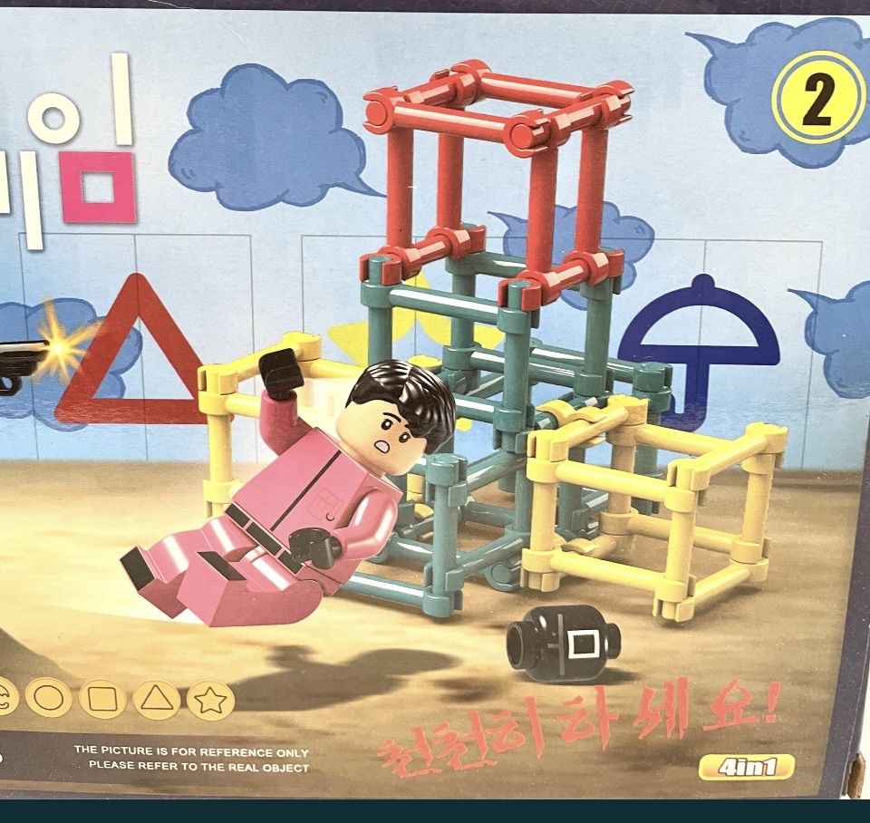 SQUID GAME Lider Wymierza Sprawiedliwość Klocki w Stylu Lego