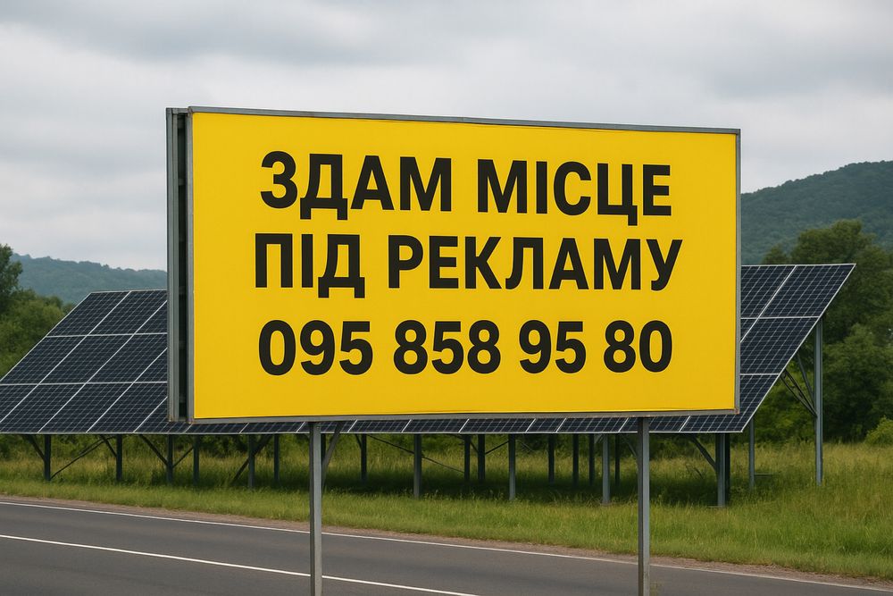 Пропоную в оренду велику полощину під зовнішню рекламу