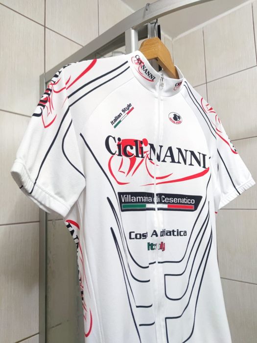 bluzka męska M kolarska koszulka ciemna czarna elegancka Cicli Nanni G