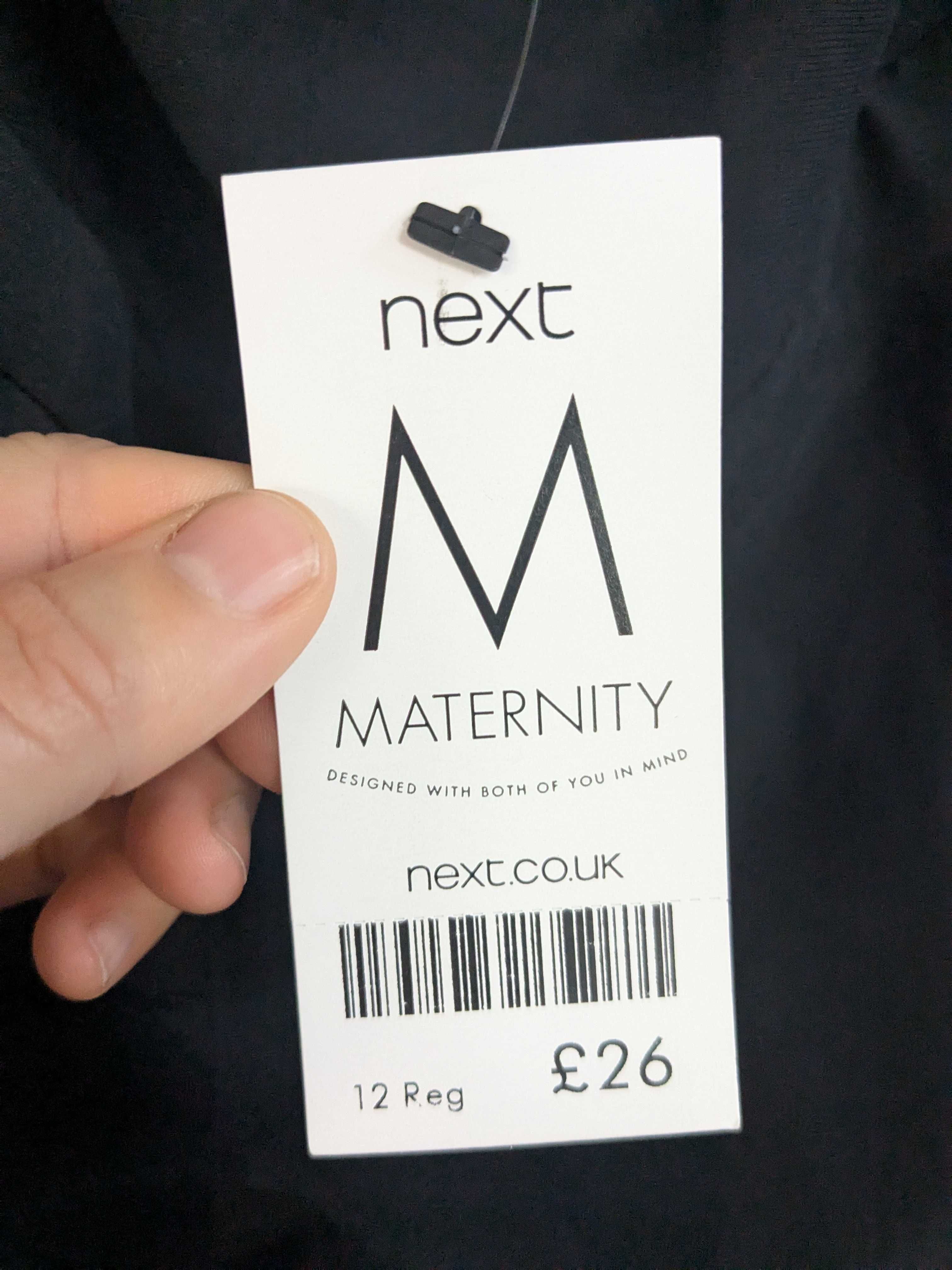 NEXT maternity spodnie ciążowe z wiskozą czarne rozm. 40