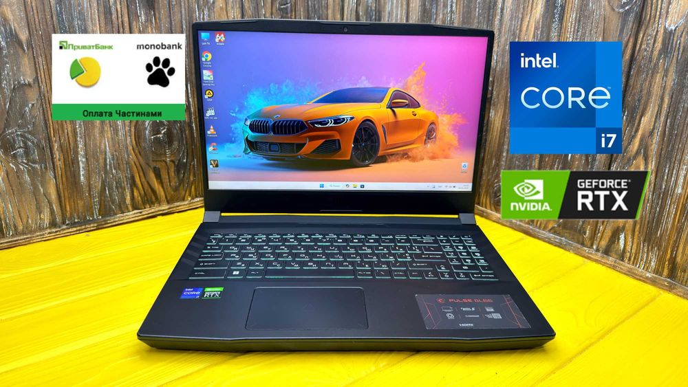 Потужний Геймерський Ноутбук Msi Pulse GL66 /RTX 3050 4 GB /ГАРАНТІЯ