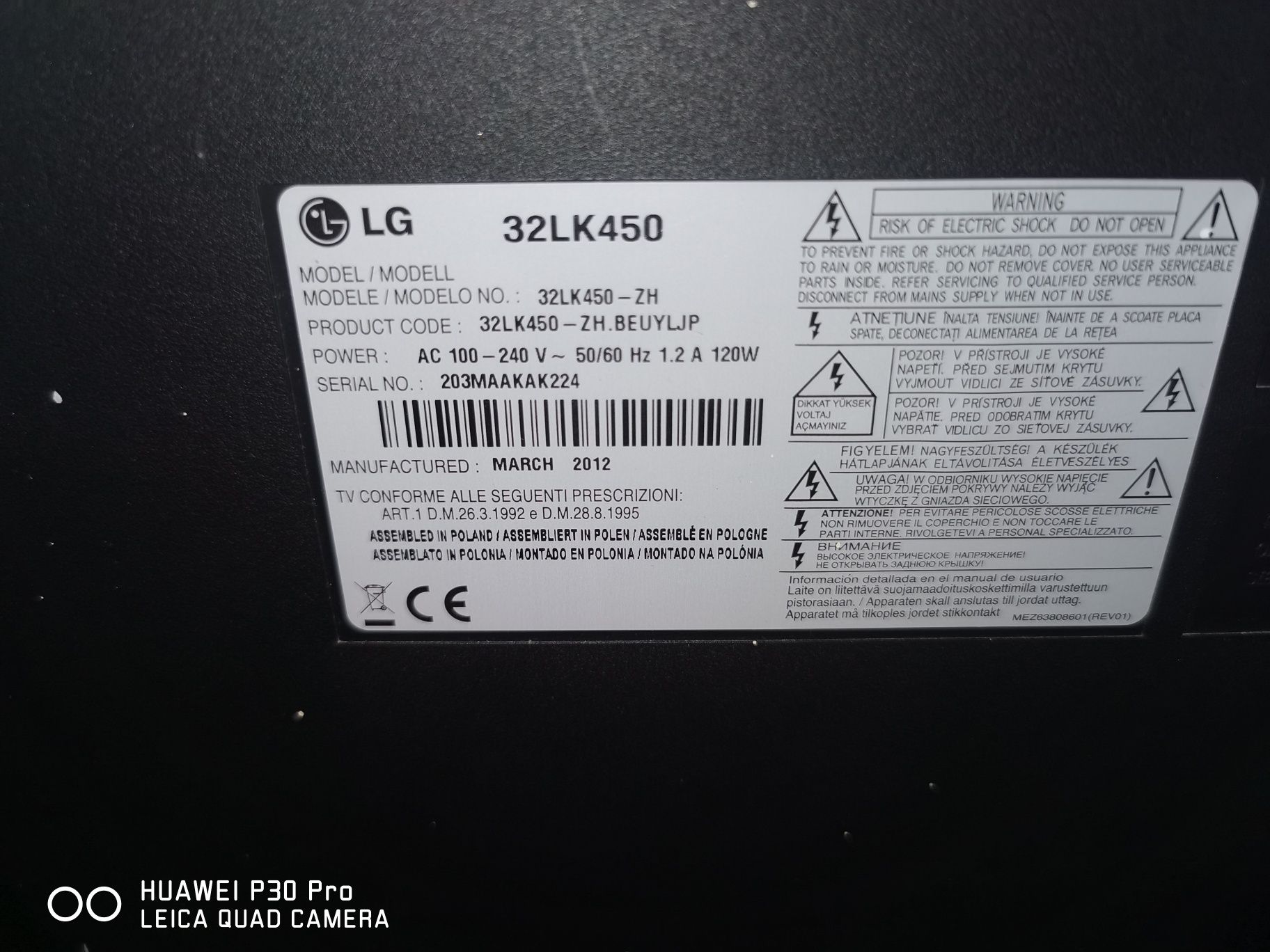 Telewizor LCD LG 32LK450