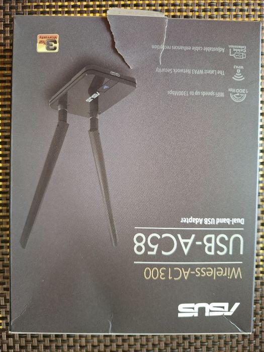 USB адаптер для мережі WIFI Asus wireless AC 1300 USB ac58