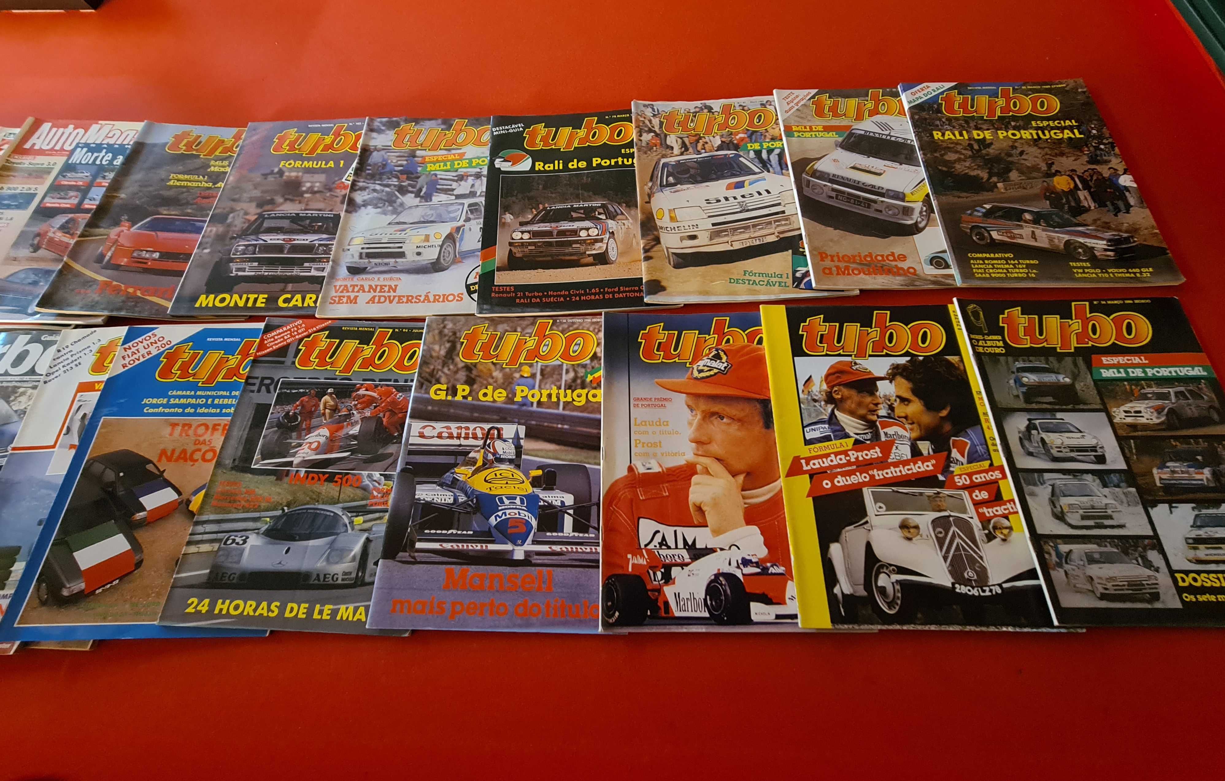 Revistas de desporto F1 e Ralis dos anos 80 e 90