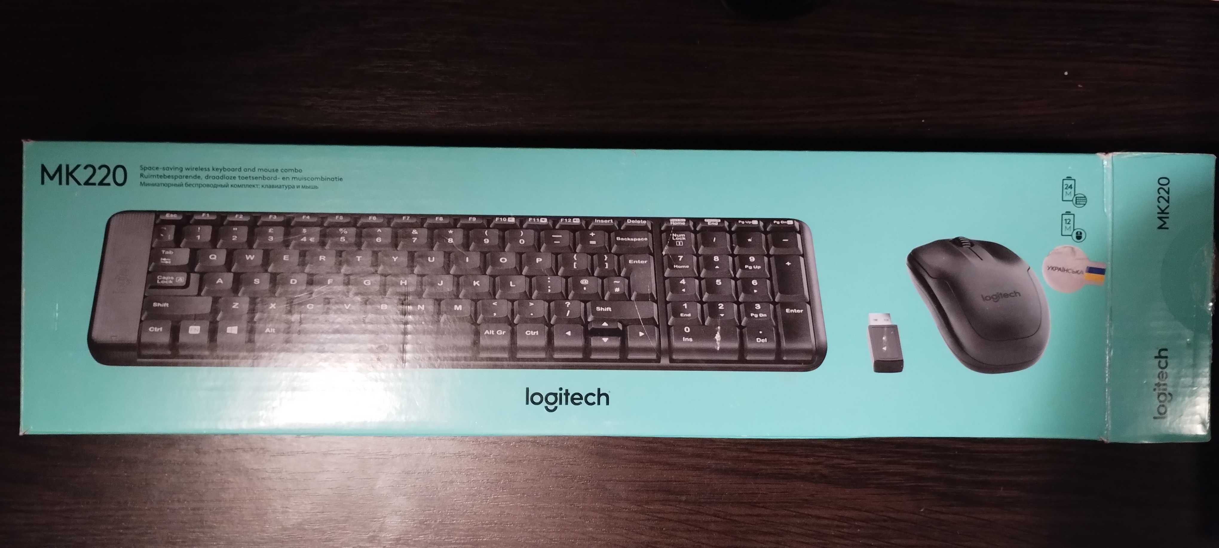 Бездротові клавіатура та миша Logitech Wireless Combo MK220