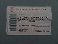 Bilhete de futebol Benfica Belenenses 2003/2004 Super Liga Galp Energi