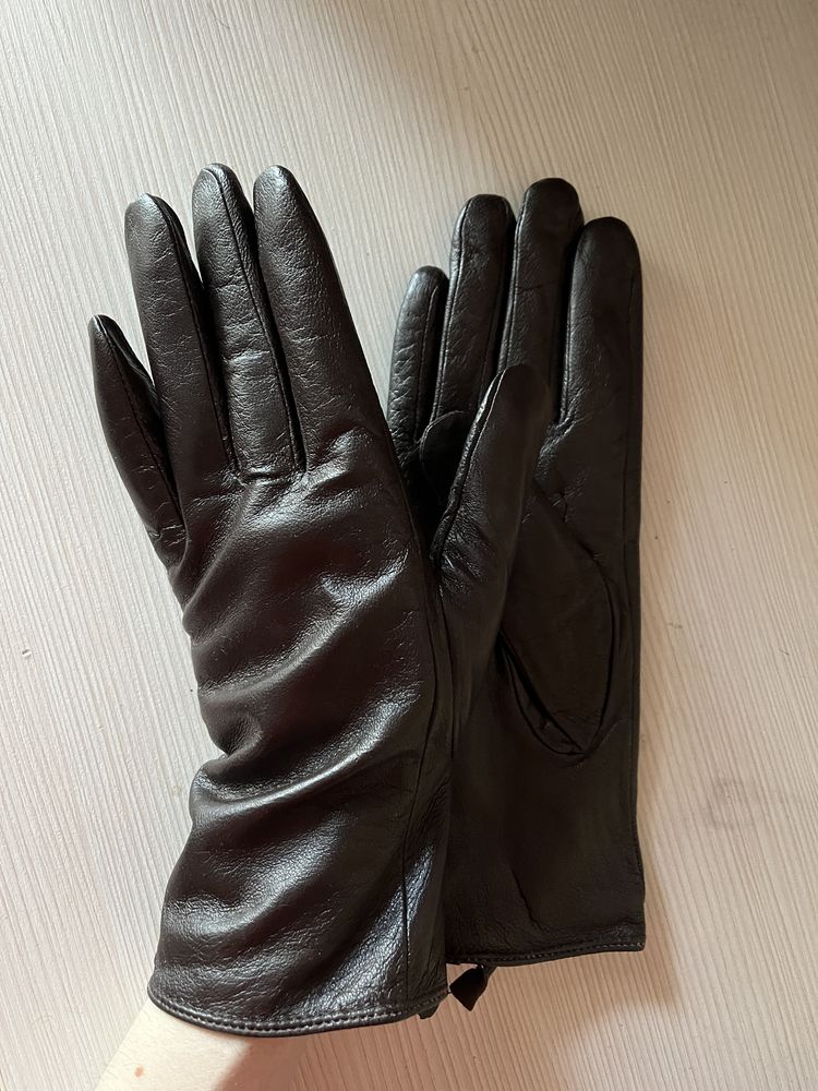 Нові зимові рукавиці шкіра