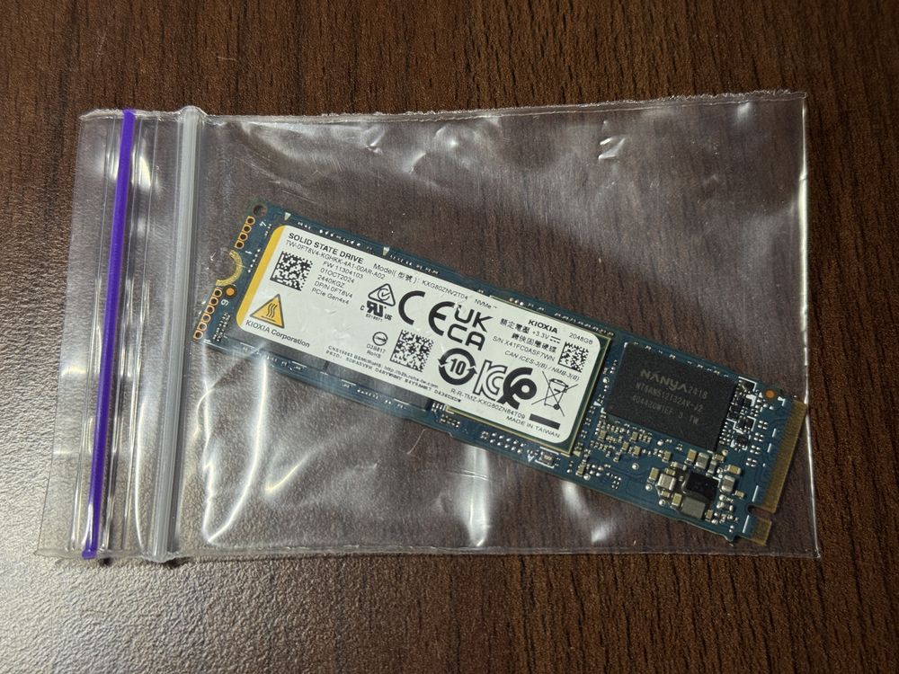 M.2 SSD 2TB kioxia PS5  7000/5800mb speed