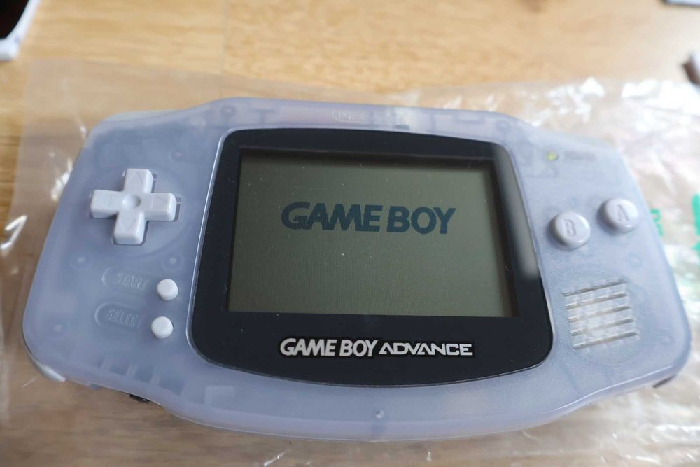 Komplet Konsola Game Boy Advance Nintendo BOX Stan Idealny TRANSPARENT