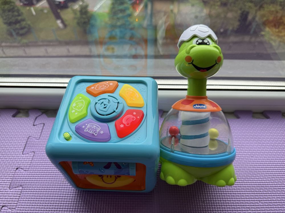 Іграшки Chicco черепаха + інтерактивний куб