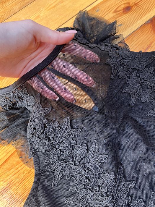 Платье мини черное