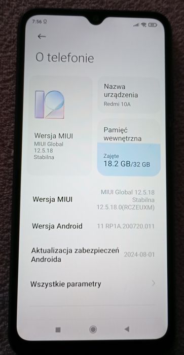 Redmi 10A używany, na gwarancji