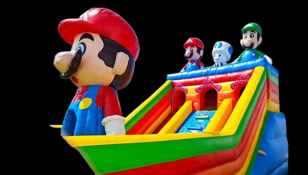 NOWY dmuchaniec Mario  zamek  zjeżdżalnia 7×4×4,8 m plac zabaw FV vat