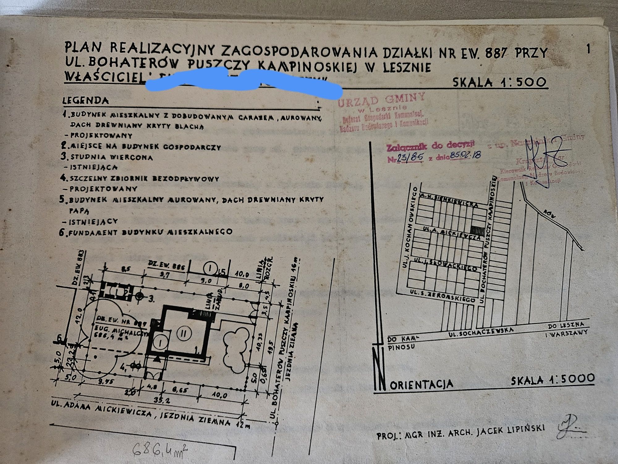 Sprzedam działkę z domem Leszko k. Warszawy