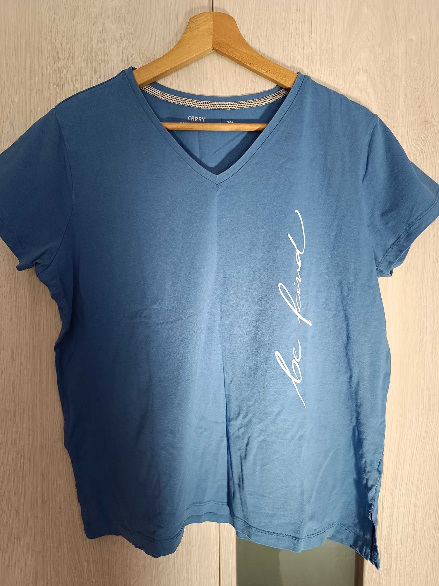 T-shirt koszulka krótki rękaw kolor niebieski firma Carry rozmiar XL