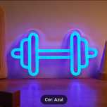 Sinal Neon com forma de peso