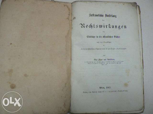 1865 WIEDEŃ .150-LETNIA Książka prawnicza . AUSTRO-WĘGRY . .