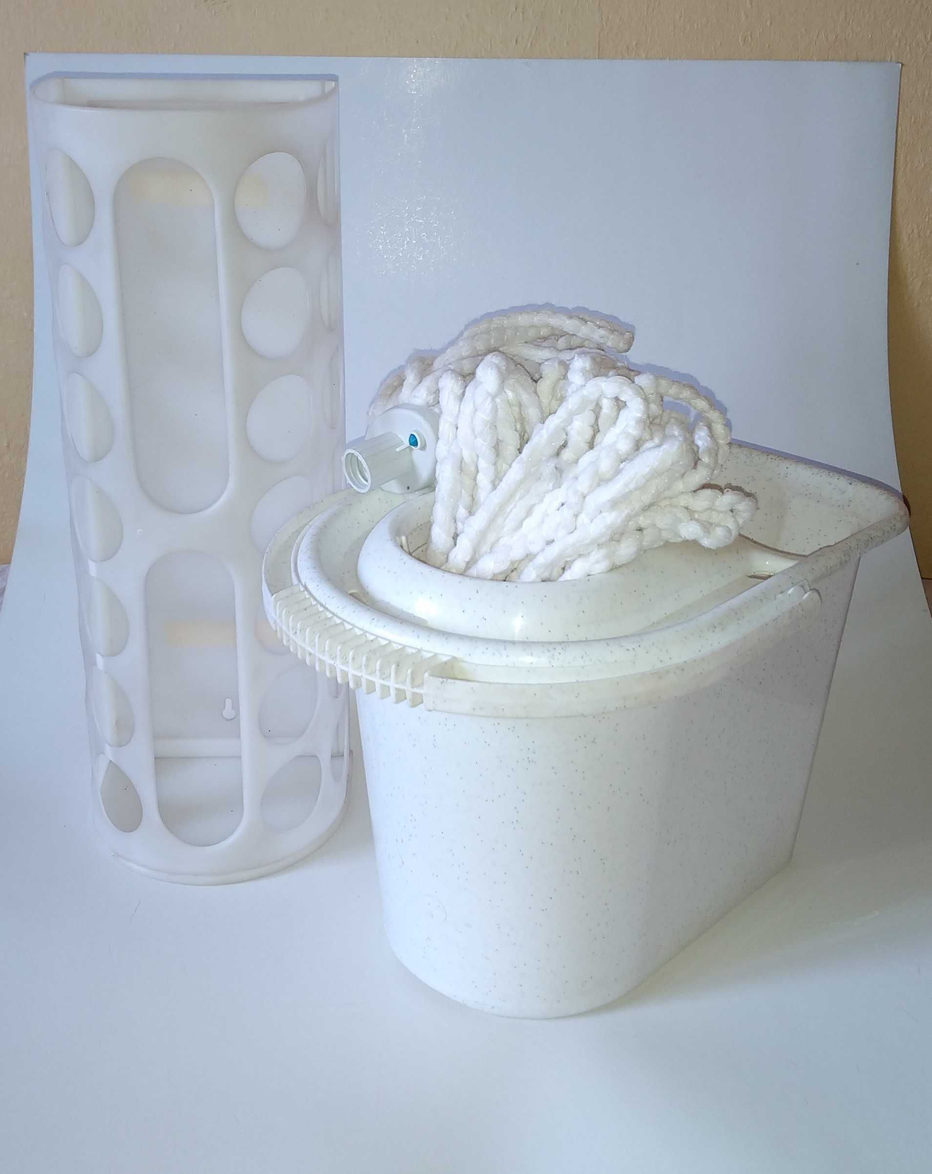 Wiaderko z wyżymaczką 12 L, pojemnik IKEA, 2 mopy