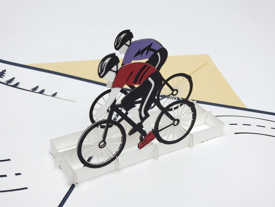 NOWA Kartka prezentowa z rowerem 3D urodziny imieniny okazja życzenia